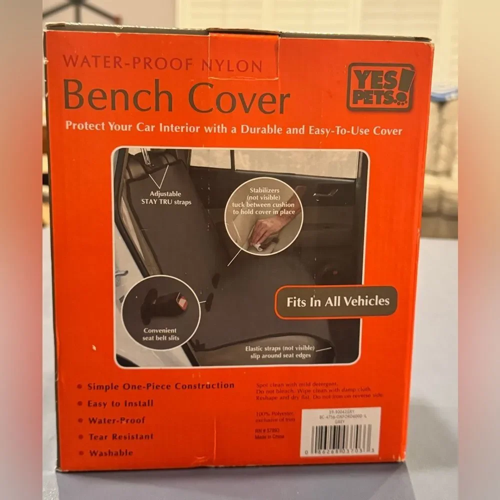 NEW Yes Pets Oxford Water-Proof Nylon Bench Cover Car Seat Protector